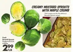 Longo's Fresh Brussels Sprouts offer