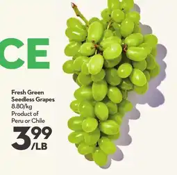 Longo's Fresh Green Seedless Grapes offer