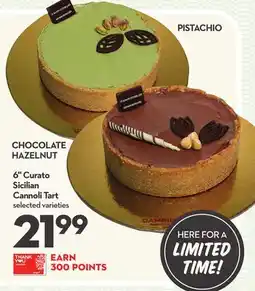 Longo's 6 Curato Sicilian Cannoli Tart offer