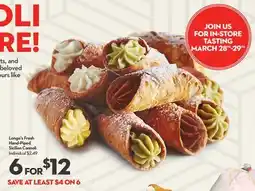Longo's Fresh Hand-Piped Sicilian Cannoli offer