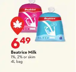 Longo's Beatrice Milk offer