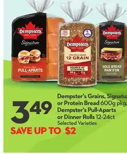 Longo's Grains, Signature or Protein Bread 600g pkg, Pull-Aparts or Dinner Rolls 12-24ct offer