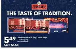 Longo's Bacon or Fully Cooked Strips offer