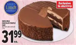 Metro SWISS MILK CHOCOLATE TRUFFLE CAKE offer