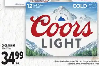 Metro COORS LIGHT offer
