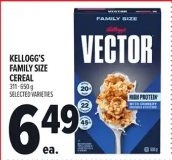 Metro KELLOGG'S FAMILY SIZE CEREAL offer