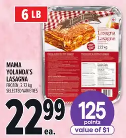 Metro MAMA YOLANDA'S LASAGNA offer