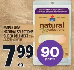 Metro MAPLE LEAF NATURAL SELECTIONS SLICED DELI MEAT offer