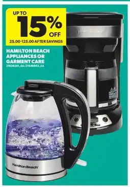 Real Canadian Superstore HAMILTON BEACH APPLIANCES OR GARMENT CARE offer