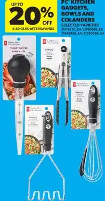 Real Canadian Superstore PC KITCHEN GADGETS, BOWLS AND COLANDERS offer
