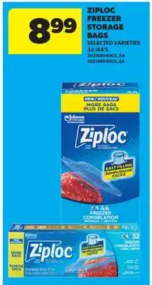 Real Canadian Superstore ZIPLOC FREEZER STORAGE BAGS, 32/44' S offer