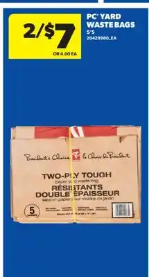 Real Canadian Superstore PC YARD WASTE BAGS, 5' S offer