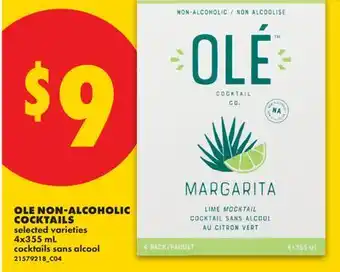 No Frills OLE NON-ALCOHOLIC COCKTAILS offer