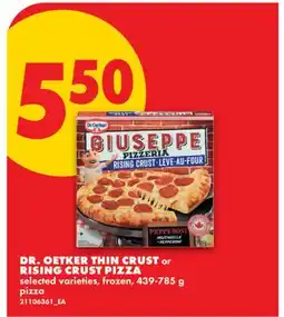 No Frills DR. OETKER THIN CRUST or RISING CRUST PIZZA offer