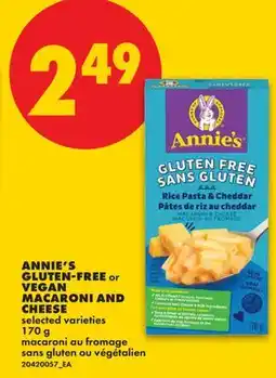 No Frills ANNIE'S GLUTEN-FREE OR VEGAN MACARONI AND CHEESE offer