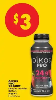 No Frills OIKOS PRO YOGURT offer