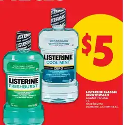 No Frills LISTERINE CLASSIC MOUTHWASH offer