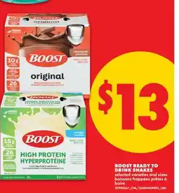 No Frills BOOST READY TO DRINK SHAKES offer