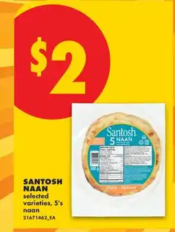 No Frills SANTOSH NAAN, 5's naan offer