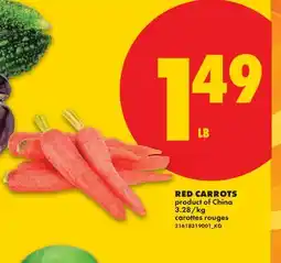 No Frills RED CARROTS offer