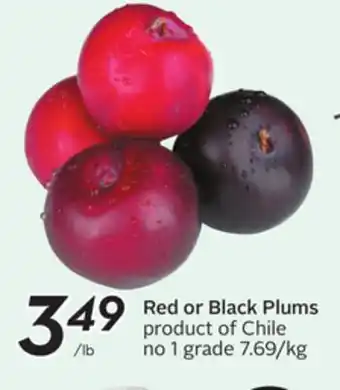 Sobeys Red or Black Plums offer