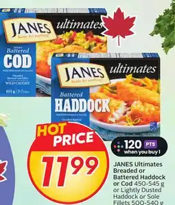 Sobeys Ultimates Breaded or Battered Haddock or Cod offer