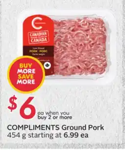 Sobeys COMPLIMENTS Ground Pork offer