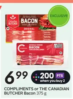 Sobeys COMPLIMENTS or THE CANADIAN BUTCHER Bacon offer