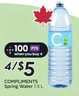 Sobeys COMPLIMENTS Spring Water offer