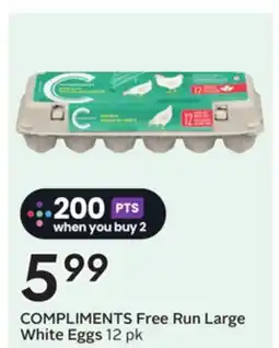 Sobeys COMPLIMENTS Free Run Large White Eggs offer