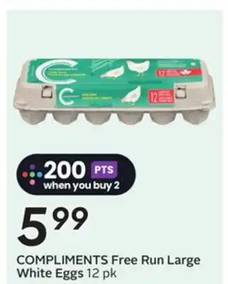 Sobeys COMPLIMENTS Free Run Large White Eggs offer
