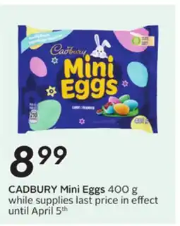 Sobeys CADBURY Mini Eggs offer