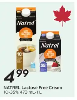 Sobeys NATREL Lactose Free Cream offer