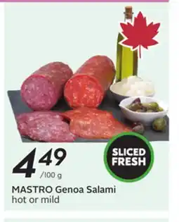 Sobeys MASTRO Genoa Salami offer