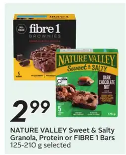 Sobeys NATURE VALLEY Sweet & Salty Granola, Protein or FIBRE 1 Bars offer