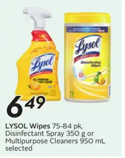 Sobeys Wipes offer