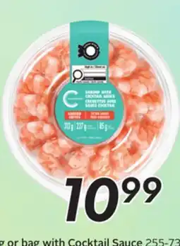 Sobeys COMPLIMENTS Cooked Shrimp in ring or bag with Cocktail Sauce offer