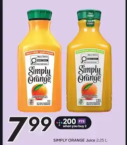 Sobeys SIMPLY ORANGE Juice offer