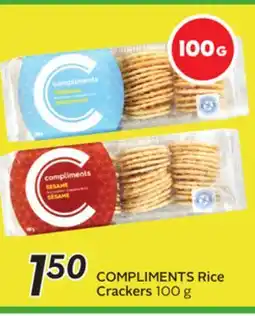 Sobeys COMPLIMENTS Rice Crackers offer