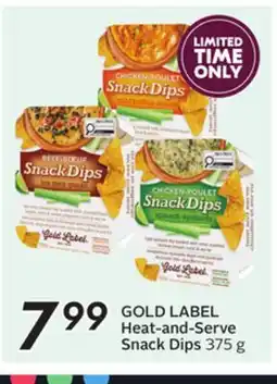 Sobeys Heat-and-Serve Snack Dips offer