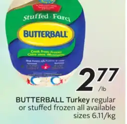 Sobeys Turkey regular or stuffed frozen offer