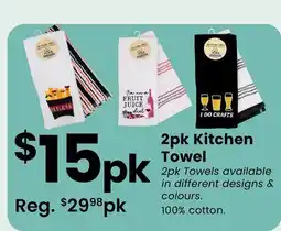 Fabricland 2pk Kitchen Towel offer