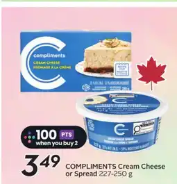 Sobeys COMPLIMENTS Cream Cheese or Spread offer