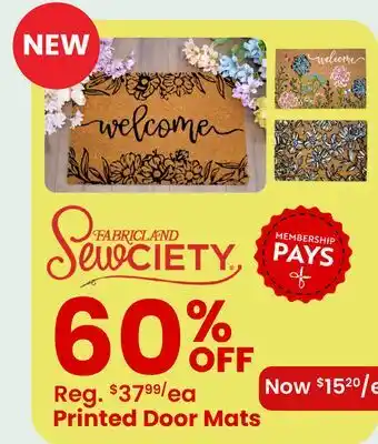 Fabricland Printed Door Mats offer
