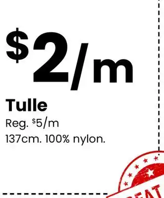 Fabricland Tulle offer
