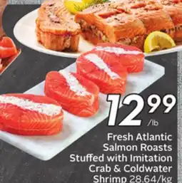 Sobeys Fresh Atlantic Salmon Roasts Stuffed with Imitation Crab & Coldwater Shrimp offer