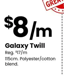 Fabricland Galaxy Twill offer