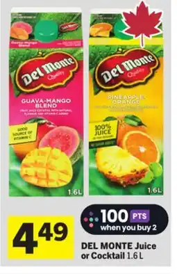 Foodland DEL MONTE Juice or Cocktail offer