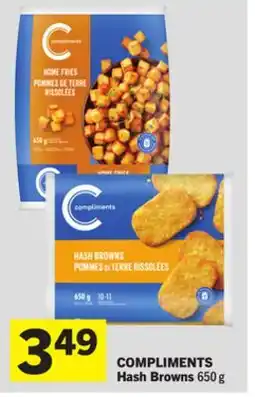 Foodland COMPLIMENTS Hash Browns offer