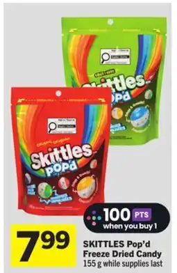 Foodland SKITTLES Pop'd Freeze Dried Candy offer
